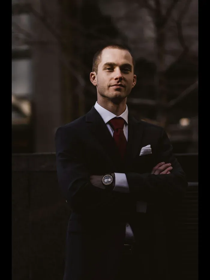 Executive portrait accompanying a CV Profs client review